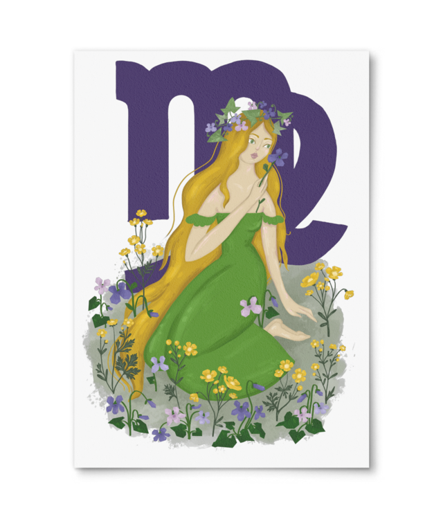 Virgo Giclée Fine Art - Portrait | PhotoRag Bright White