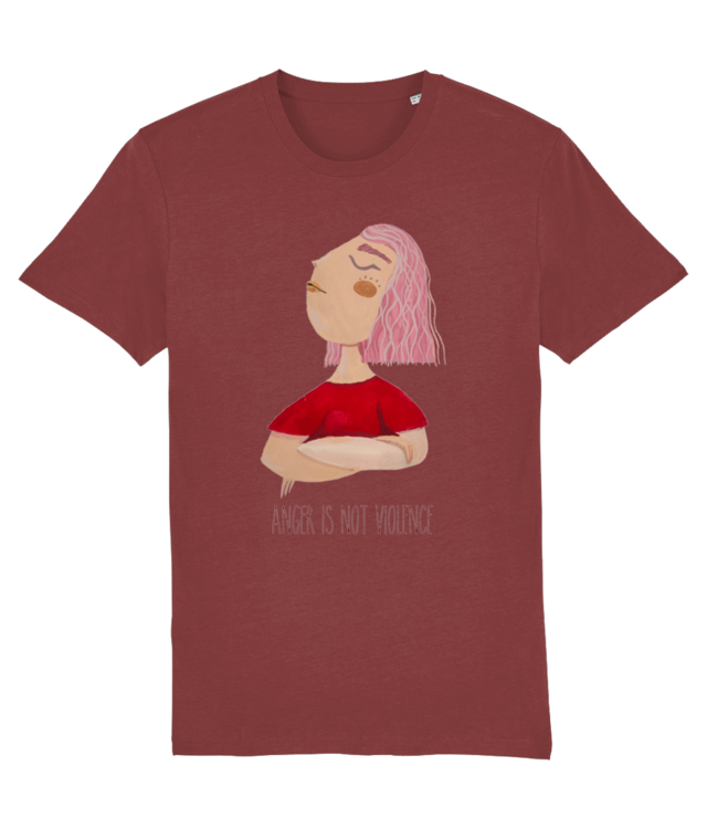 Anger is not Violence Unisex Premium Cotton T-shirt | Creator 2.0