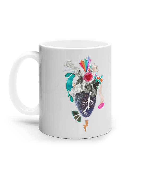 Heartexplodie - Recipient Cana Ceramica Alba