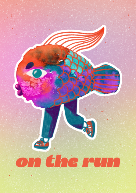 art print Fishy On The Run
