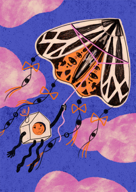 art print Hausi Goes With The Flow