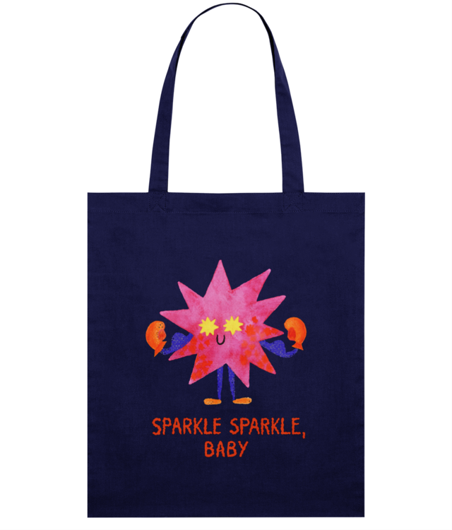 Sparkle Sparkle, Baby [black & navy] Light Tote Bag