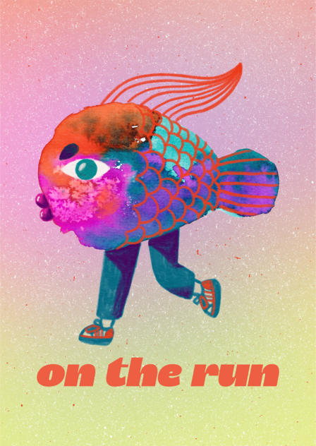 art print Fishy On The Run