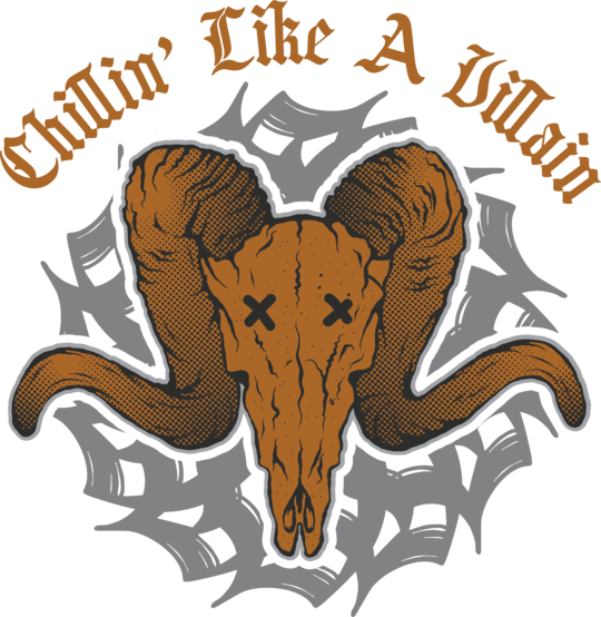 Chillin' Like A Villain - Western Skull
