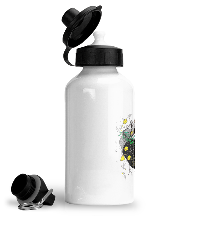 Gingle Heart Bidon Sport Din Aluminiu Cu Carabina