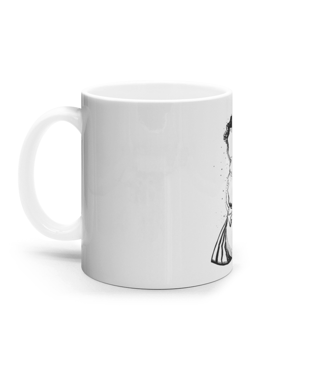 Romanian Dress Cana Ceramica Alba