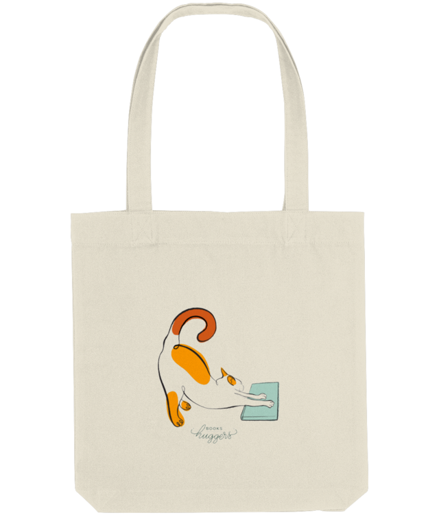 Gogu Pisica Cititoare Sacoșă Țesută De Bumbac Organic | STAU760