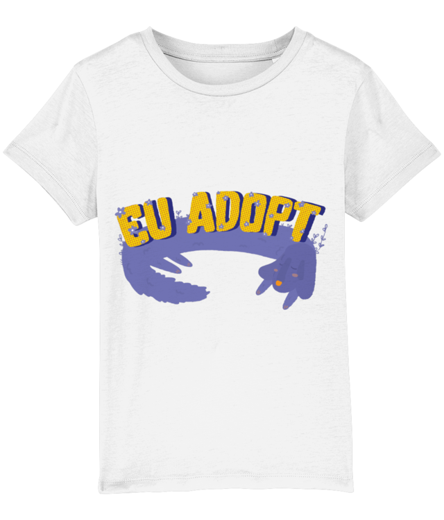 #ROLDADogs_ Eu adopt_Tricou Mini Unisex din Bumbac Organic