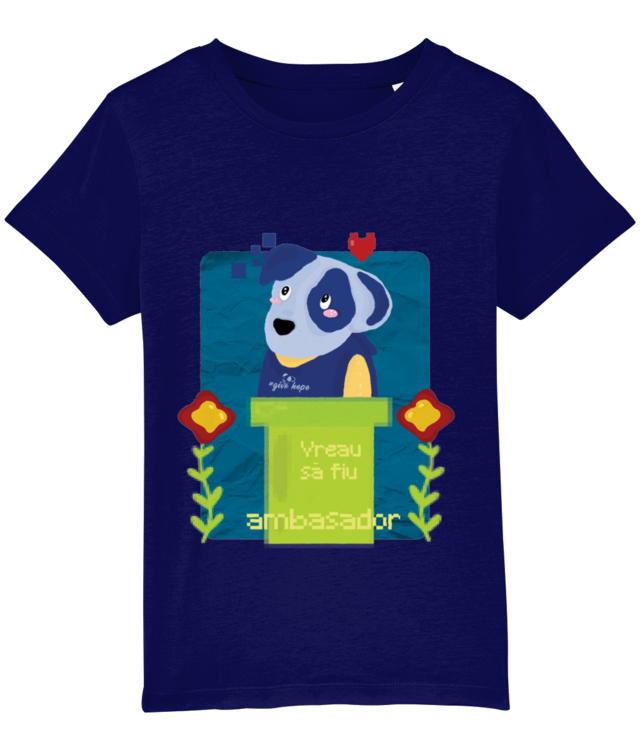 #SusținROLDA_Susțin Animalele_Tricou Mini Unisex din Bumbac Organic