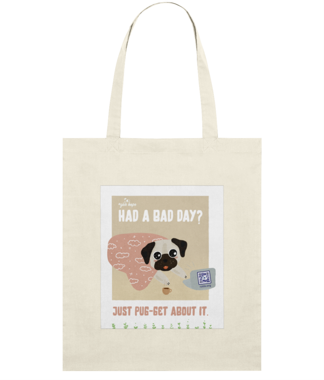 #ROLDADogs_Pugget_Light Tote Bag
