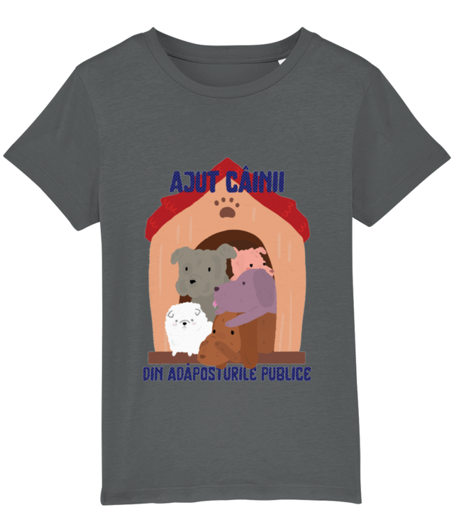 #SusținROLDA_Ajut câinii din adăposturile publice_Mini Unisex T-Shirt made of Organic Cotton