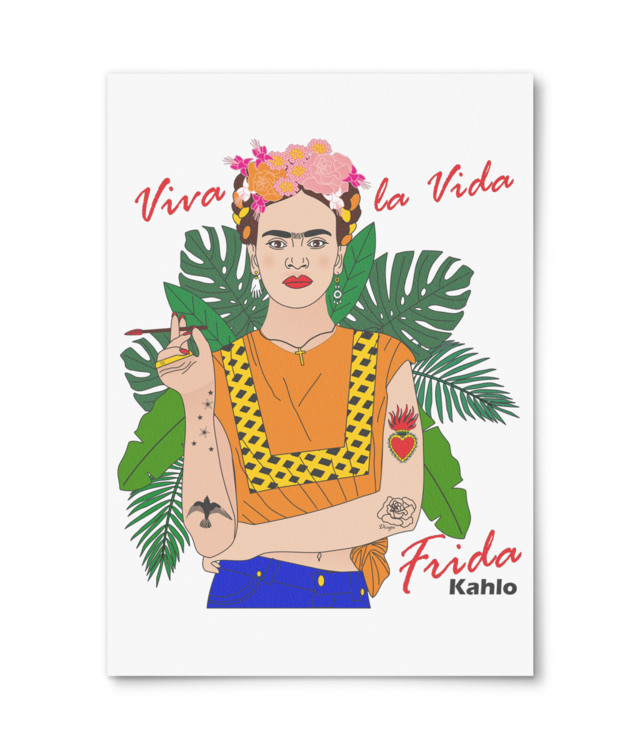 Frida Kahlo - Viva la Vida Poster Premium - Portrait | Photo Matt Fibre 200