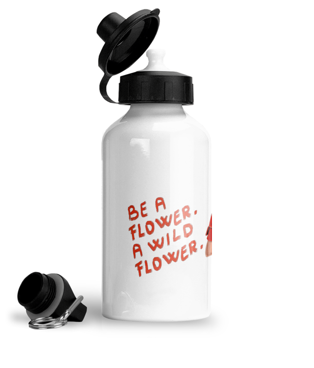 Be A Wildflower Bidon Sport Din Aluminiu Cu Carabina