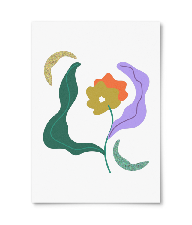 Dancing Flower Yellow Giclée Fine Art - Portrait | William Turner