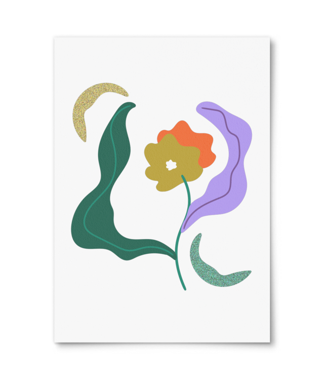 Dancing Flower Yellow Poster Premium - Portrait | Photo Matt Fibre 200