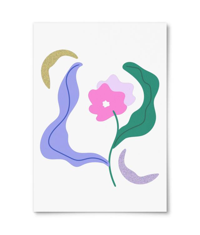 Dancing Flower Pink Poster Premium - Portrait | Photo Matt Fibre 200