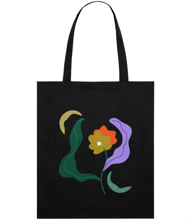 Dancing Flower Yellow Light Tote Bag