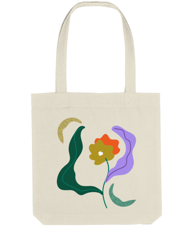 Dancing Flower Yellow Tote Bag