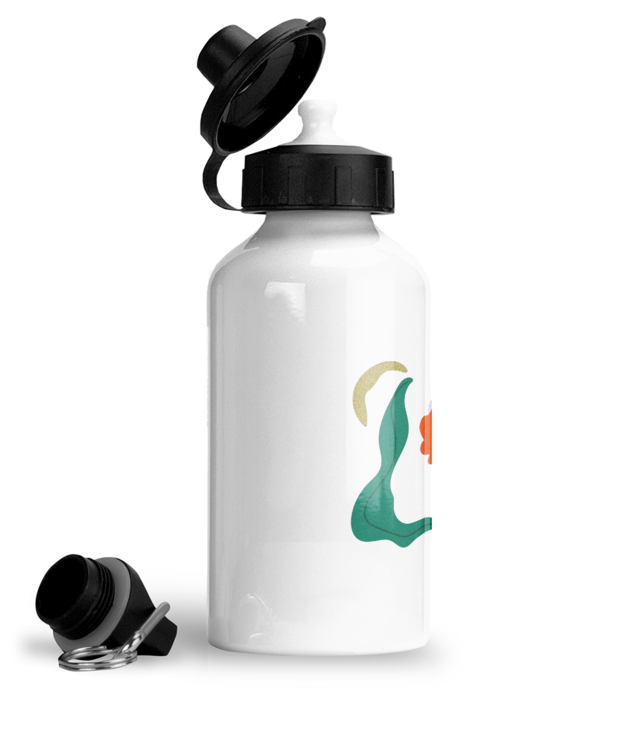 Dancing Flower Bidon Sport Din Aluminiu Cu Carabina