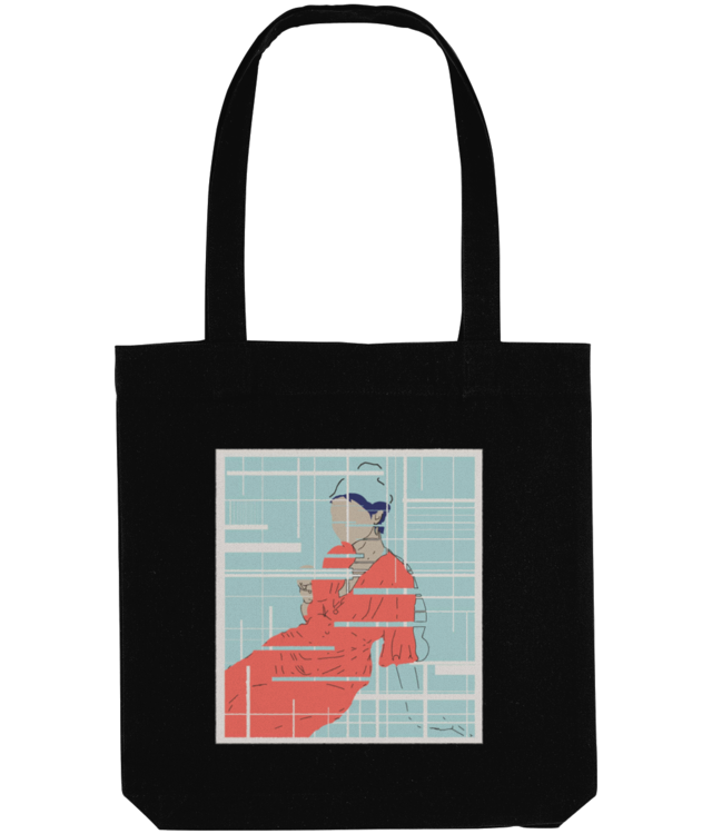 Girl with coffee Tote Bag