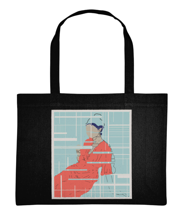 Girl with coffee Shopping Bag