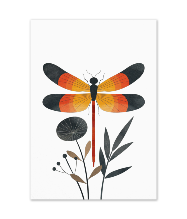 Dragonfly Scandinavian Style William Turner | 21x30 Portrait