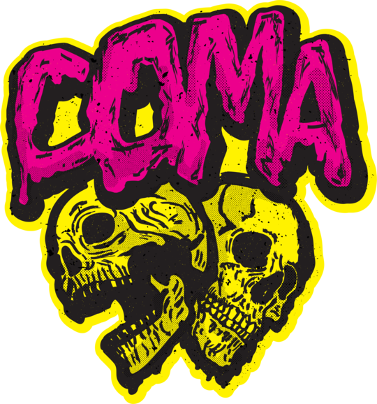 2skulls pink yellow
