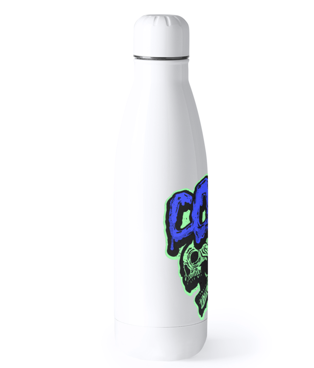 2skulls blue green Bidon Termic din Oțel Inoxidabil