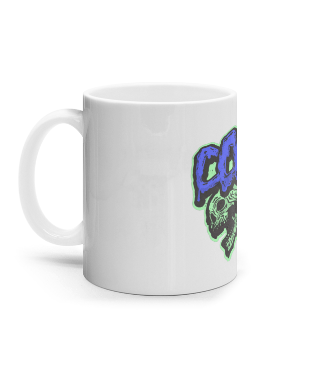 2skulls blue green Cana Ceramica Alba