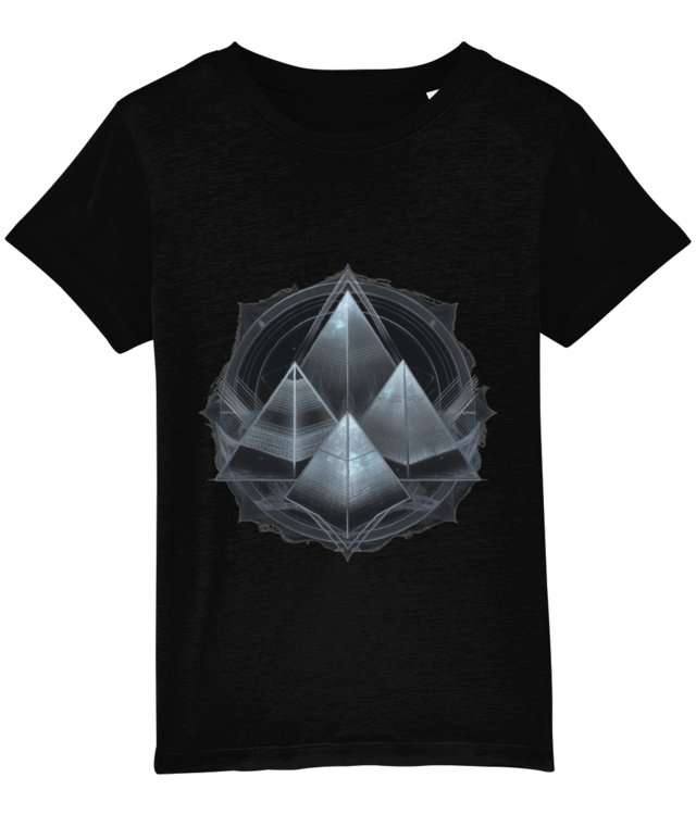 Geometrie Sacra - Piramida Corp|Minte|Suflet Tricou De Bumbac Premium | Mini Creator 2.0
