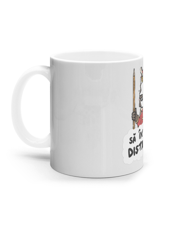 Să În Ţeapă Distracţia Cana Ceramica Alba