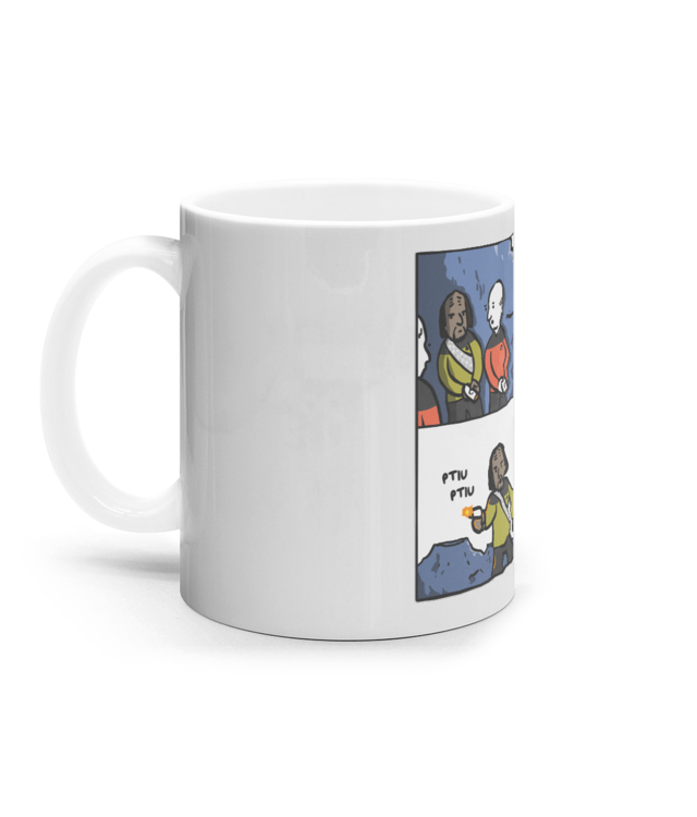 Phasers To Ptiu Ptiu - Cană Albă