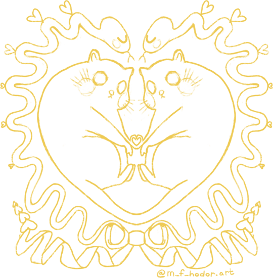 Hamsters in a Field (Yellow)