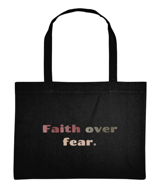 Faith over fear Shopping Bag
