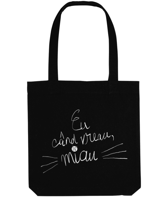 Miau - Negru Tote Bag