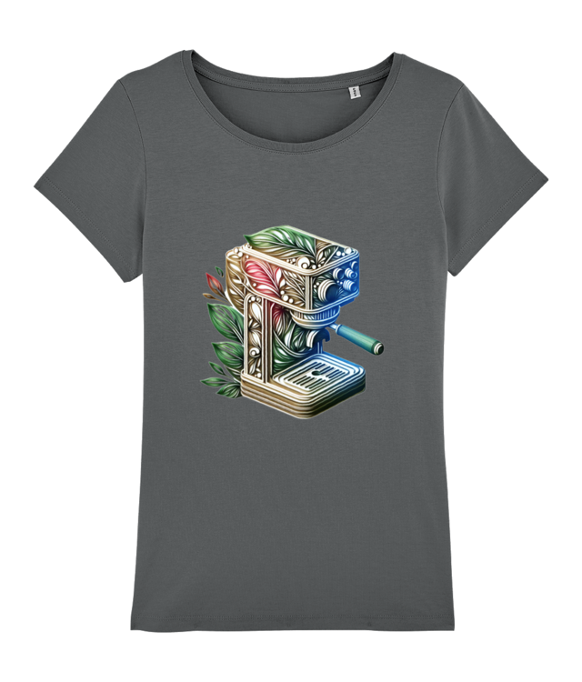 Botanical Coffee Machine Tricou Femei De Bumbac Premium | Muser