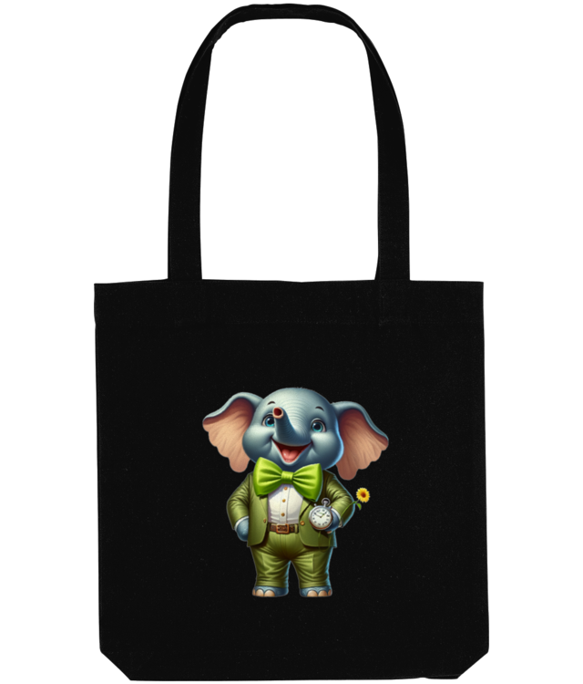 Happy Elephant Sacoșă Țesută De Bumbac Organic | STAU760