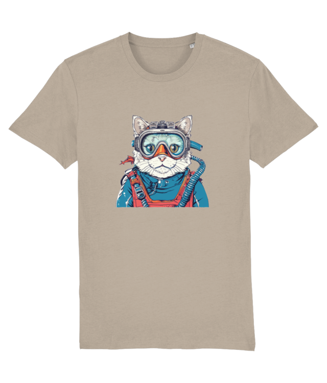 Summer Time Scuba Cat Tricou Unisex De Bumbac Premium | Creator 2.0