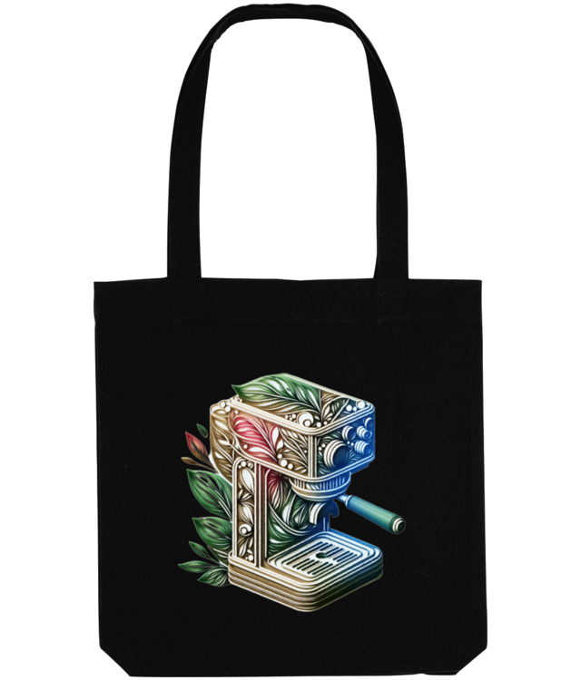 Botanical Coffee Machine Sacoșă Țesută De Bumbac Organic | STAU760