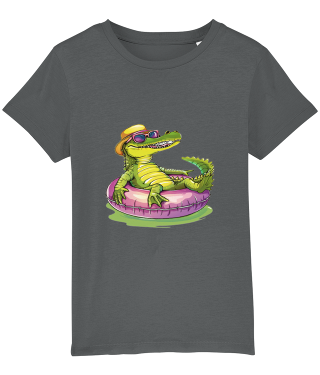 Summertime Crocodile Tricou De Bumbac Premium | Mini Creator 2.0