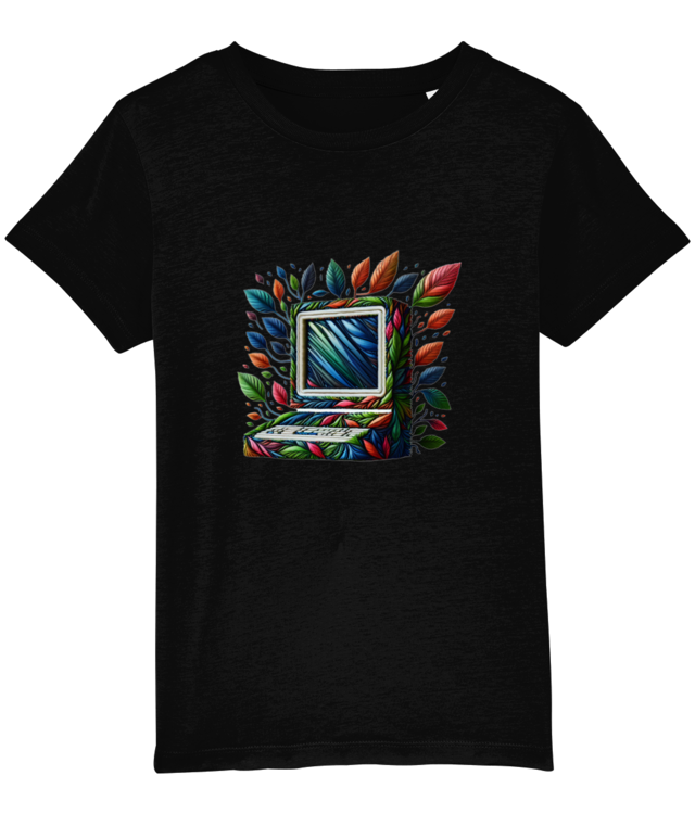 Botanical Laptop Tricou De Bumbac Premium | Mini Creator 2.0