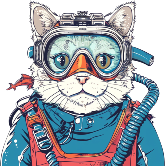 Summer Time Scuba Cat