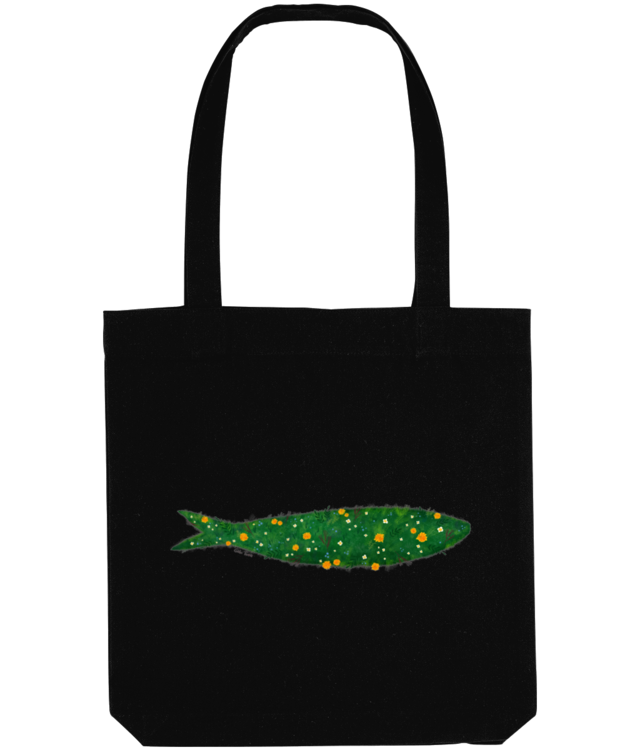 Green Grass Sardine Tote Bag