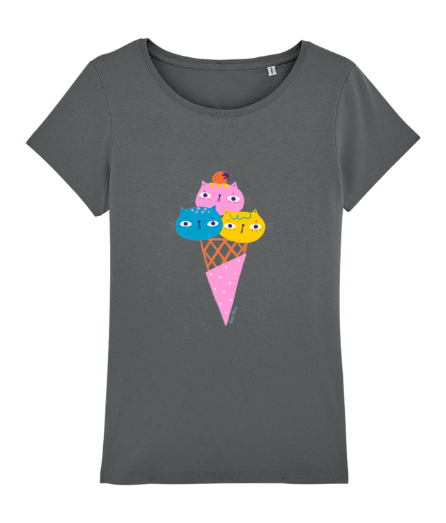 Icecream cats Tricou Femei De Bumbac Premium | Muser