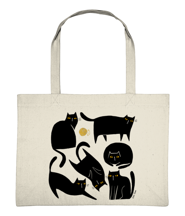 Pisici negre Sacoșă De Cumpărături | STAU762