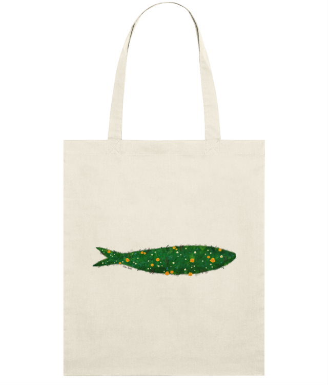 Green Grass Sardine Light Tote Bag