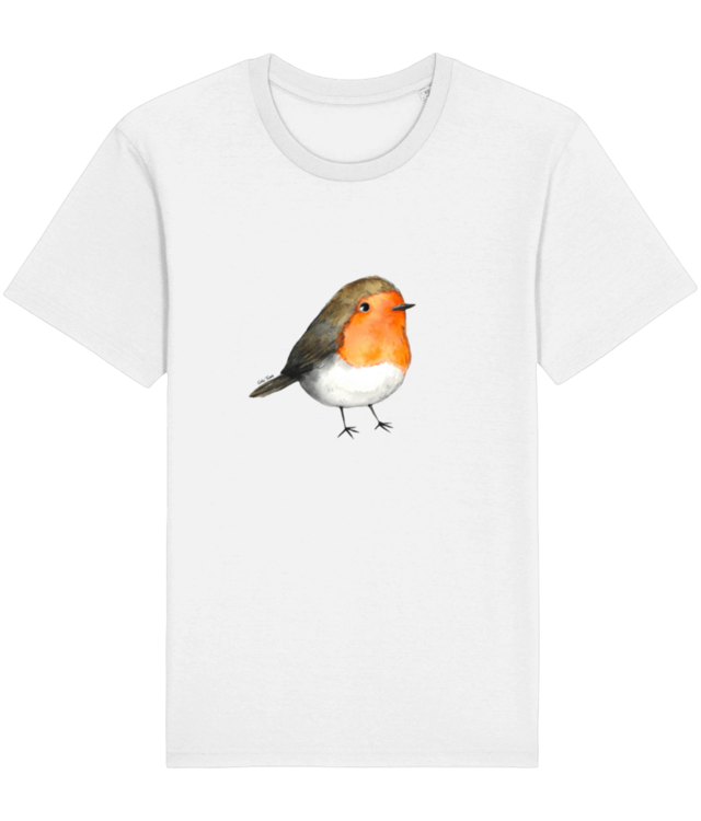 Cute watercolour robin bird Tricou Unisex de Bumbac Essential | Rocker