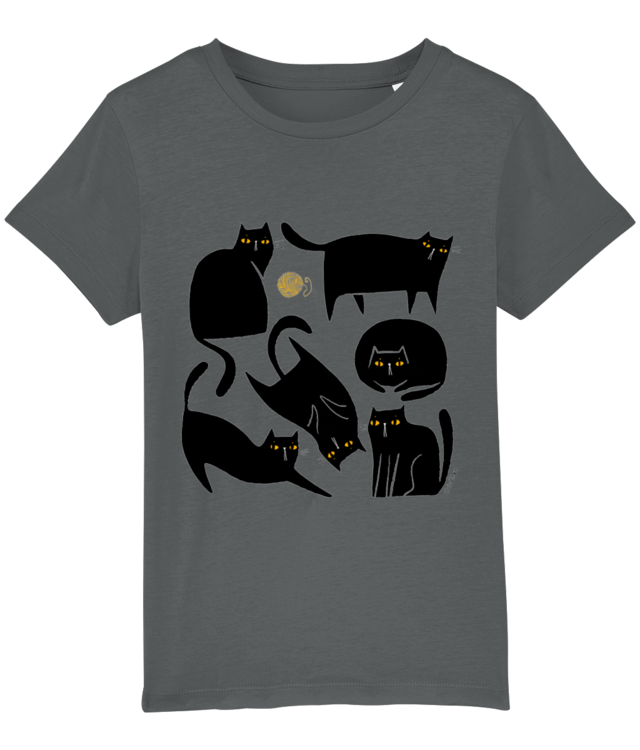 Pisici negre Tricou De Bumbac Premium | Mini Creator 2.0