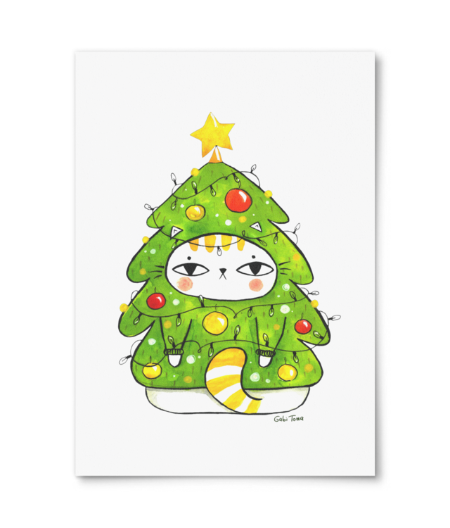 Pisica brad impodobit William Turner | A4 Portrait