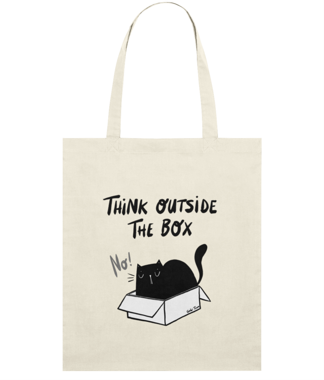 Think outside the box Sacoșă Subțire Țesută De Bumbac | STAU773